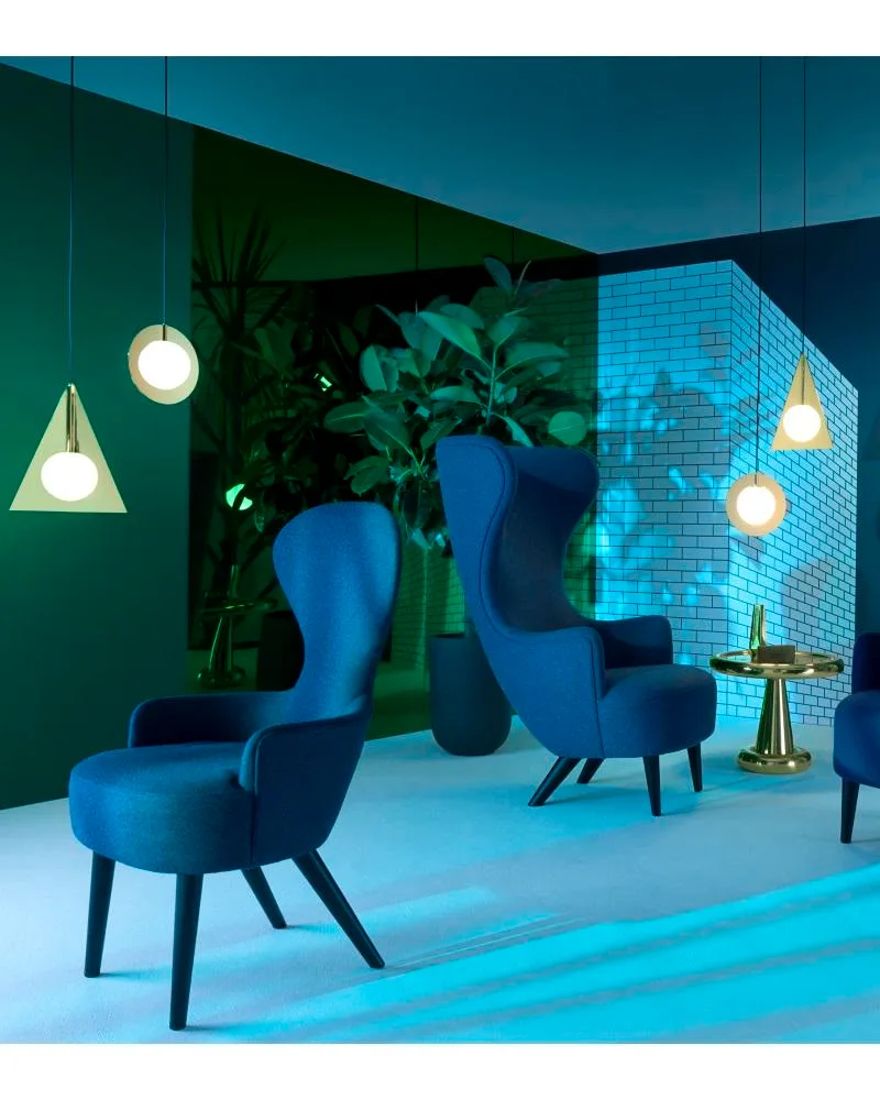 Tom Dixon WINGBACK armchair, black velvet - Image 5