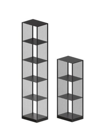 Zeus TRISTANO COLUMN -hylly, korkea, musta