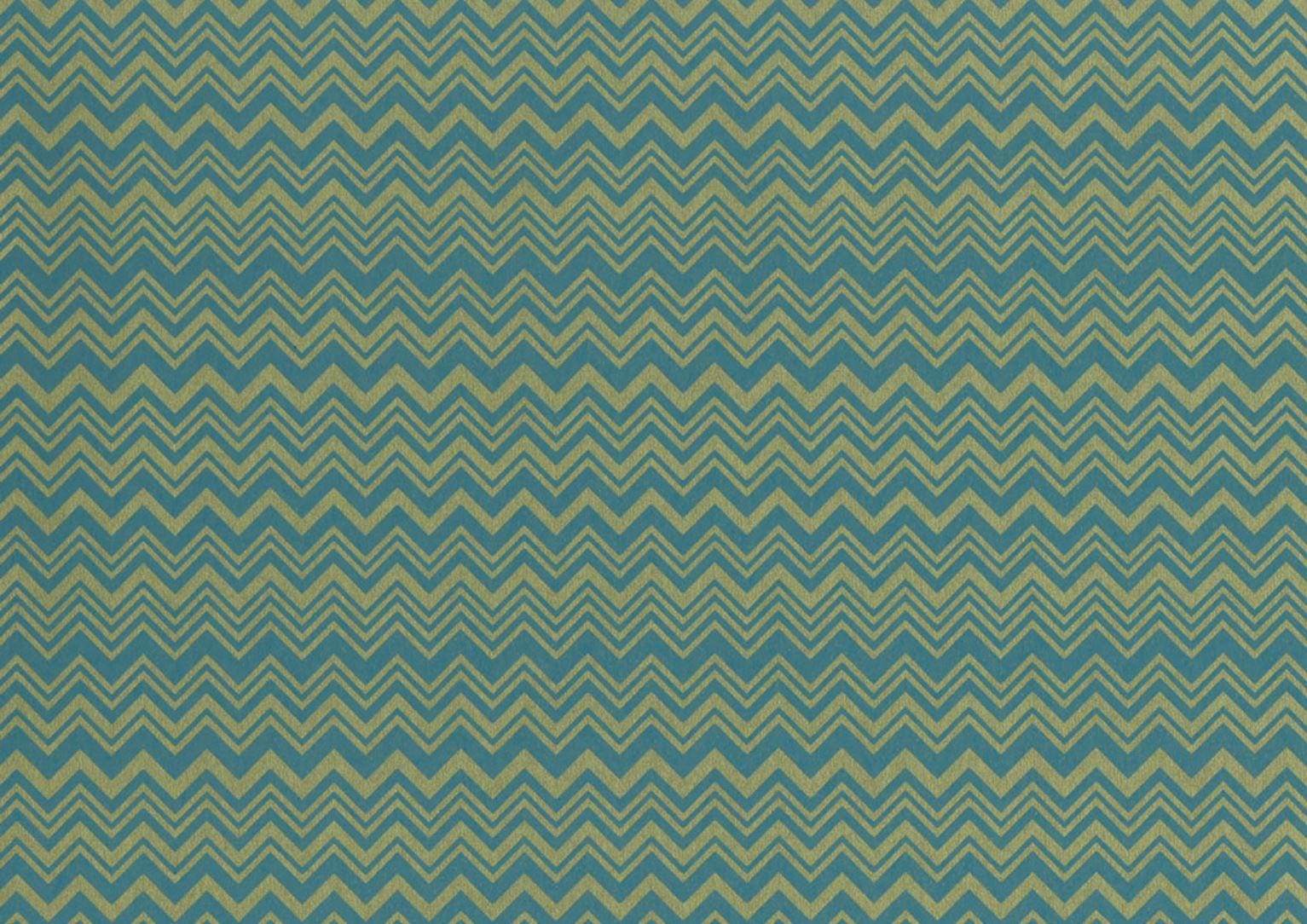 Missoni Home Zig Zag - tapetti, petroli/vihreä