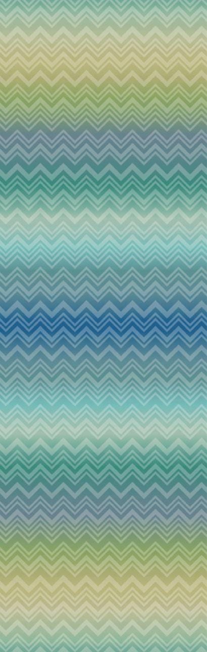 Missoni Home Zig Zag Sfumato paneeli - tapetti, sininen/vihreä