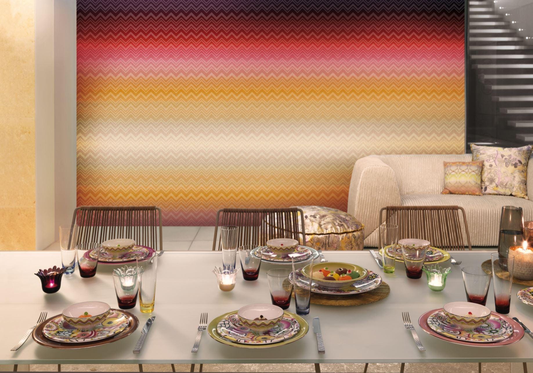 Missoni Home Zig Zag Sfumato paneeli - tapetti, keltainen/punainen - Image 2