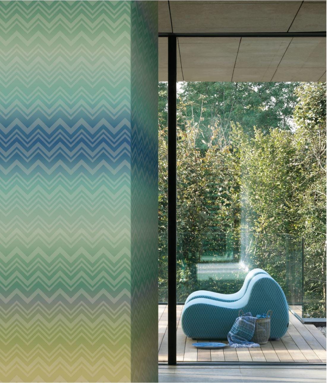 Missoni Home Zig Zag Sfumato paneeli - tapetti, sininen/vihreä - Image 2