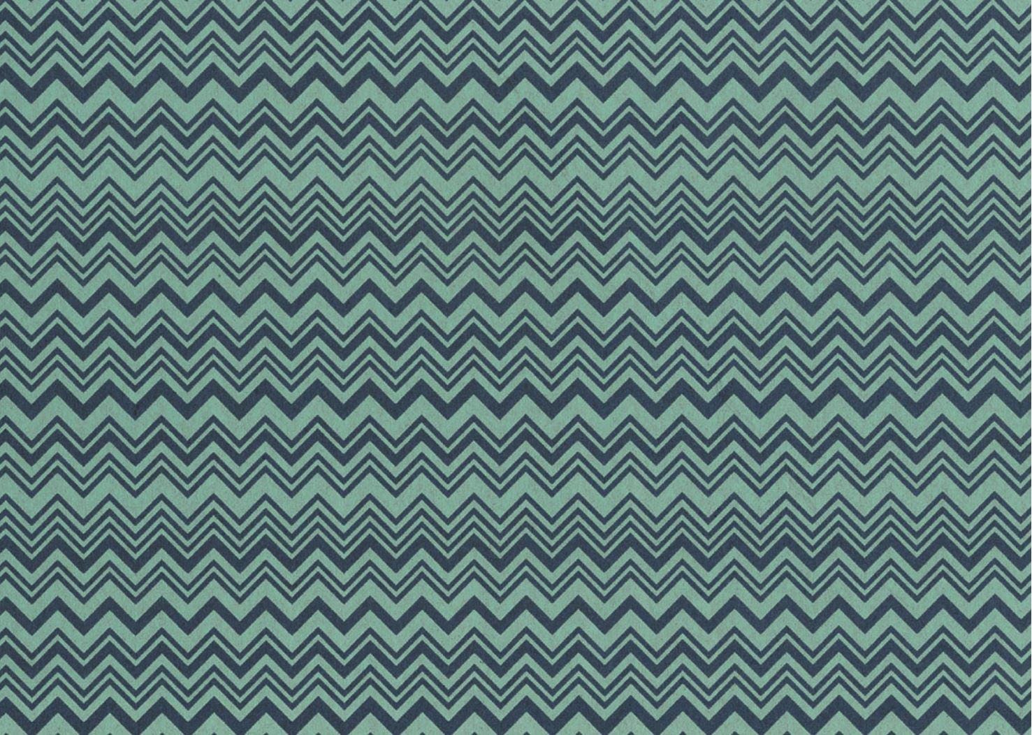 Missoni Home Zig Zag - tapetti, sininen/turkoosi